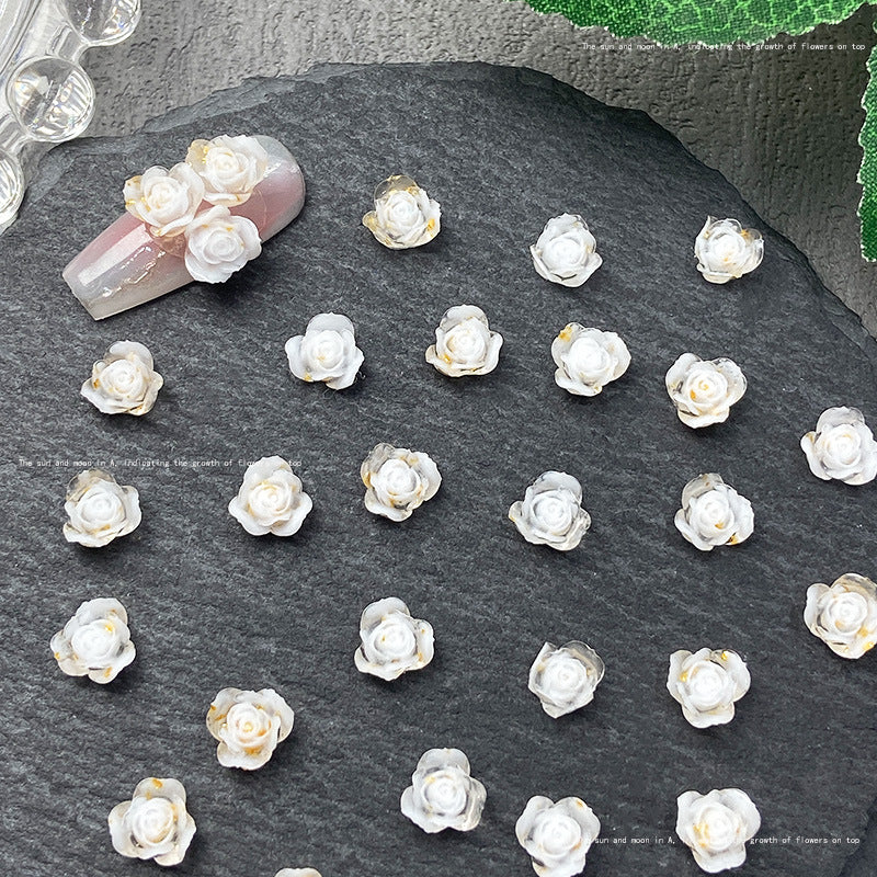 Emballage de matériel d'ornement en or blanc Bijoux à porter au vent Soins des ongles Nail Art