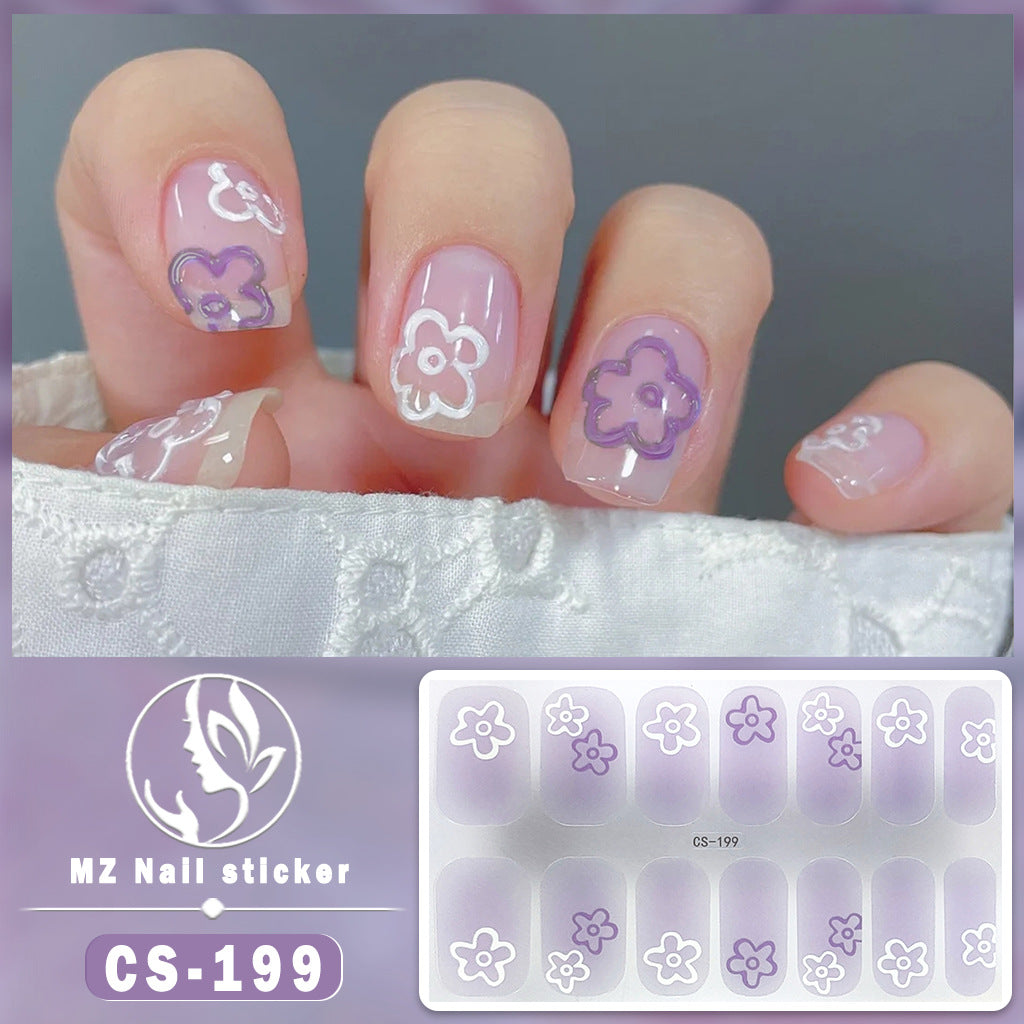 Autocollants pour ongles en gel imperméables Full Wind Love