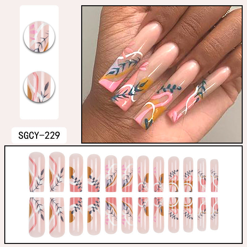 Style de pointe longue Porter des pointes chaudes Nail Art