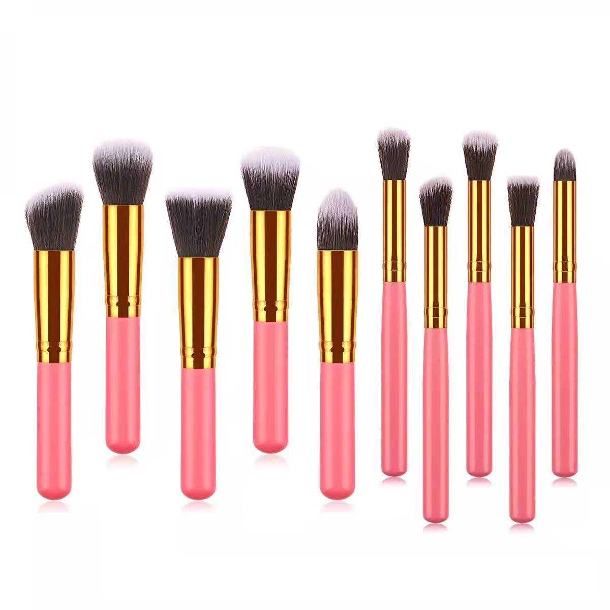 Five Big Small Platinum Black Gold Sier Pink Makeup Brushes Accessories