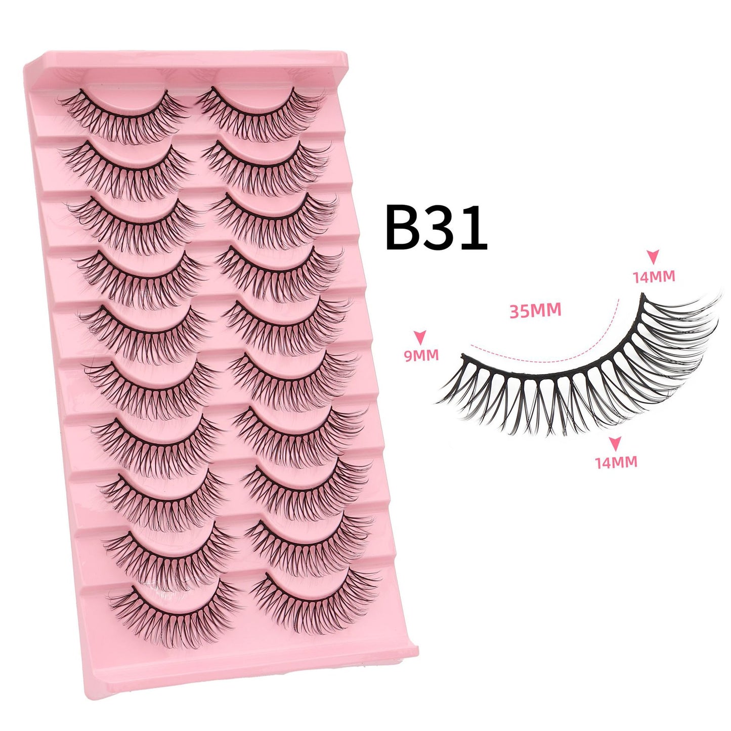 Of Little Devil Eyelashes Natural Hard False Lashes