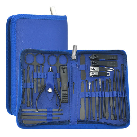 Ensemble d'outils de manucure en acier inoxydable avec ciseaux et coupe-ongles