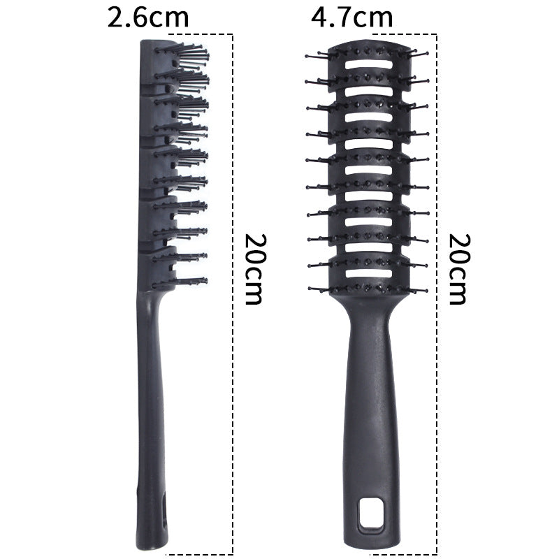 Brosses et peignes à cheveux professionnels en plastique avec tête à huile et dents fines