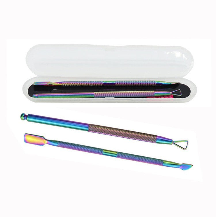 Manicure Steel Push Double-headed Fake Taking Plane Nail Tool Set