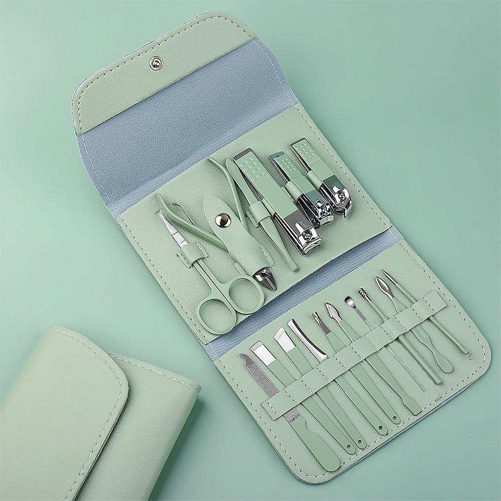 Green Pedicure Knife Manicure Tools Stainless Nail Tool Set