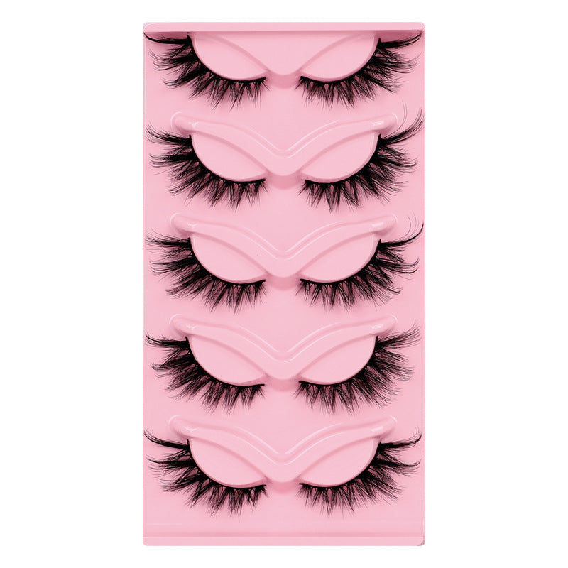 With Dense Curvature Eyelash Pairs Of Chemical Fiber False Lashes