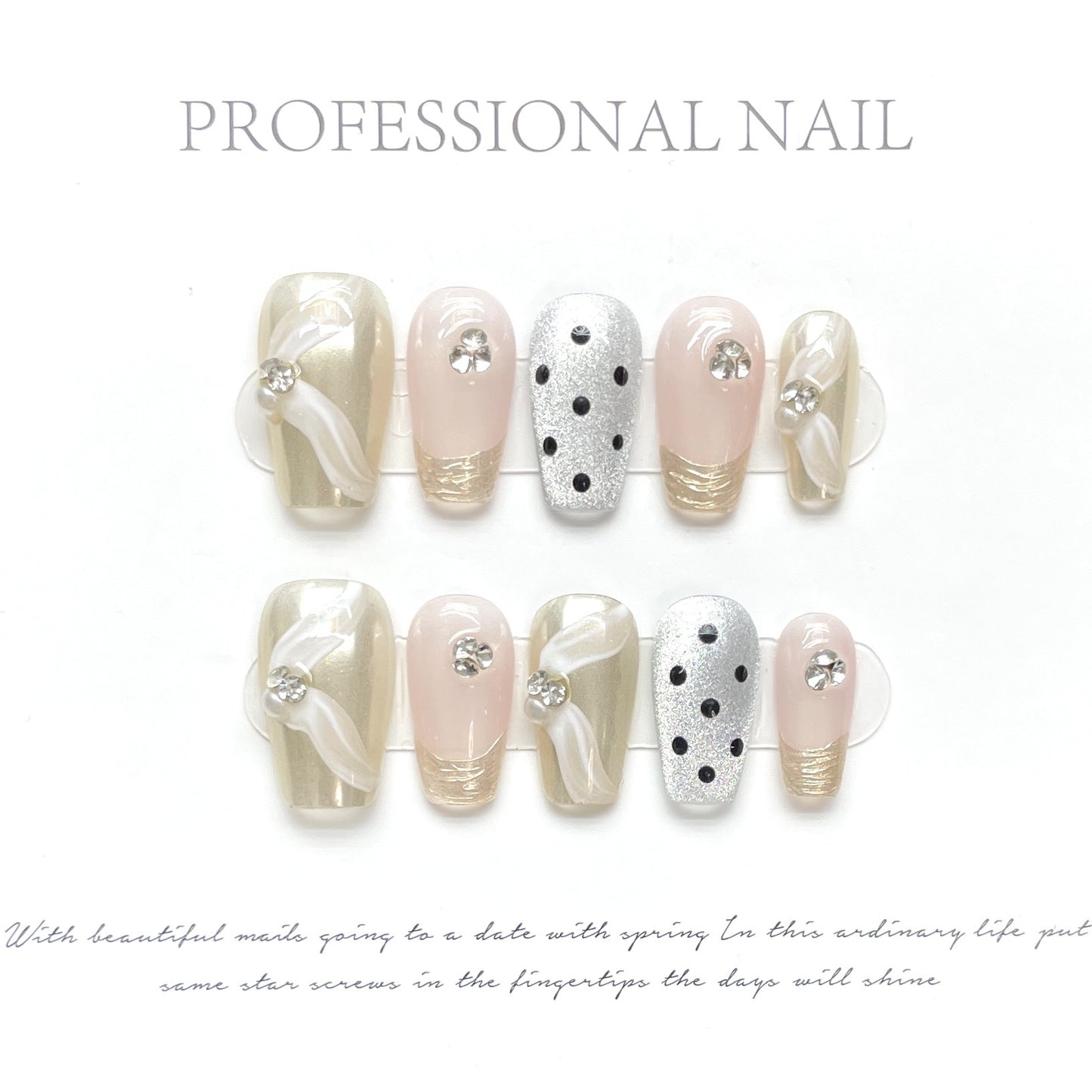 Gentle Magic Mirror Effect Powder Handmade Nail Stickers