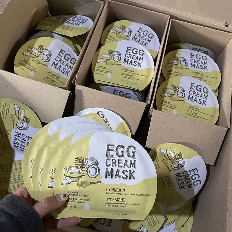 Masque Cool Egg Jaune Soin du visage éclaircissant et nourrissant en une seule pièce