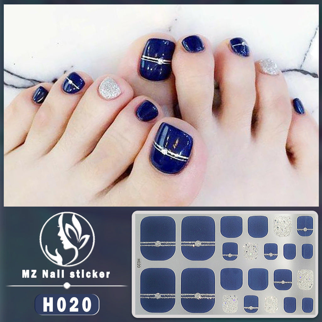 Feet Paper Imitation Diamond Waterproof Durable Nail Stickers