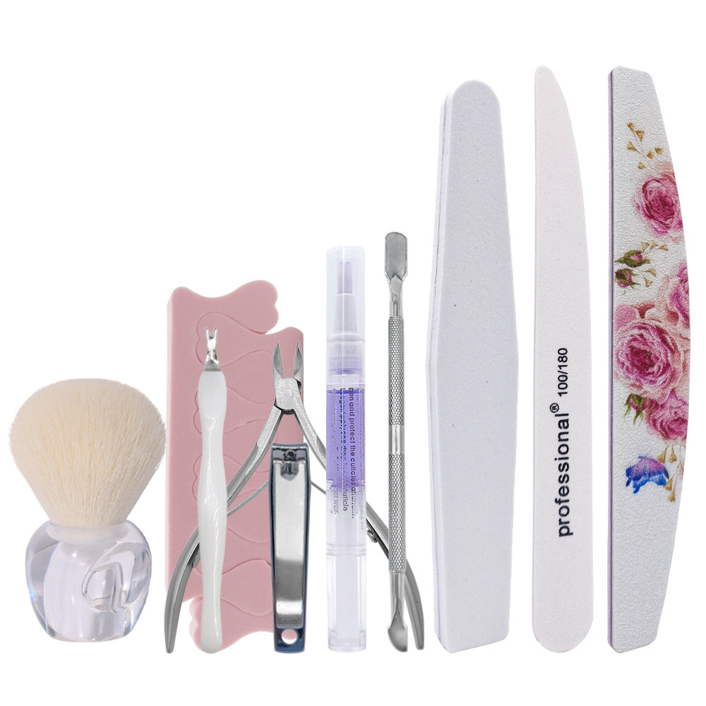 Full Of Exfoliating Trimming Strips Home Nail Tool Set