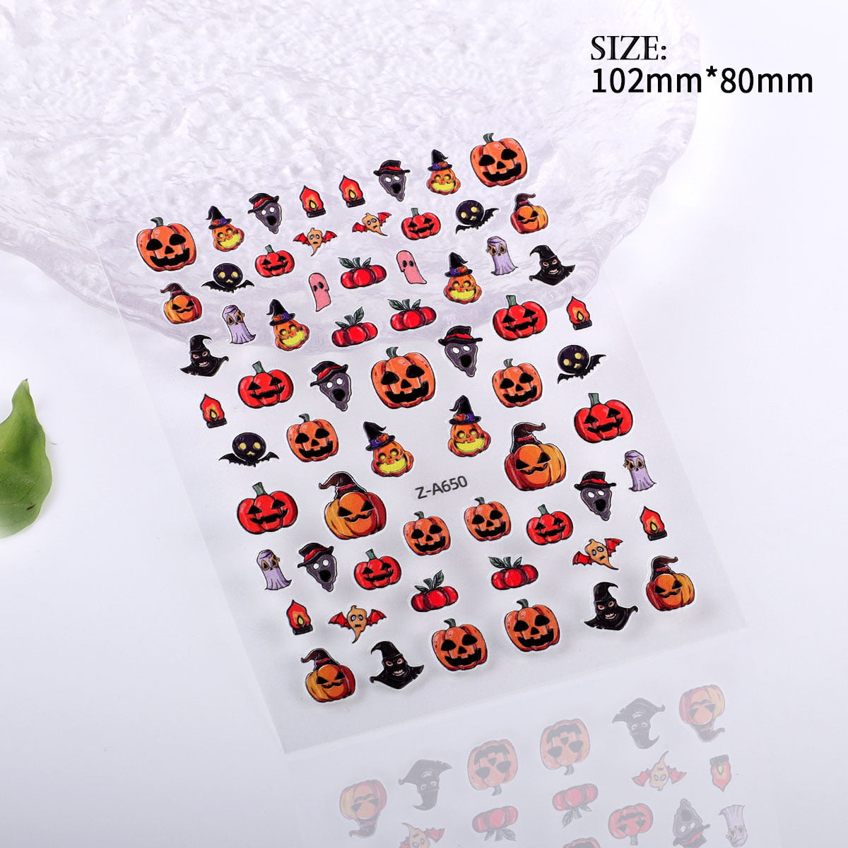 Cartoon Spider Web Ghost Pumpkin Lamp Nail Care Nail Art