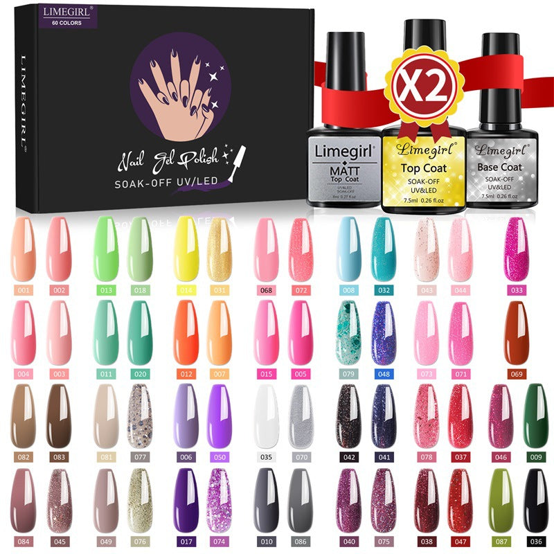 Ensemble d'outils amovibles pour ongles UV avec gel de manucure coloré