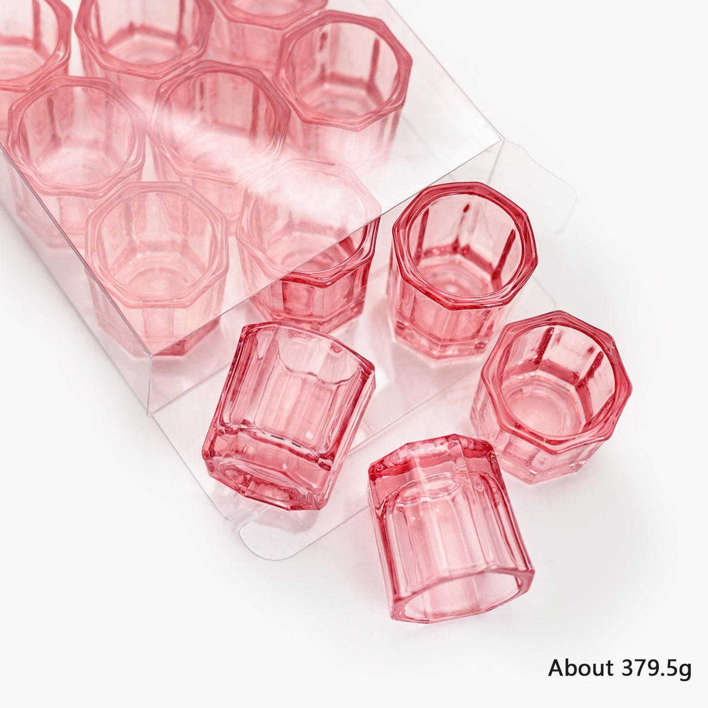 Ensemble d'outils pour ongles transparents pour verres en cristal et verres de nettoyage sans couvercle