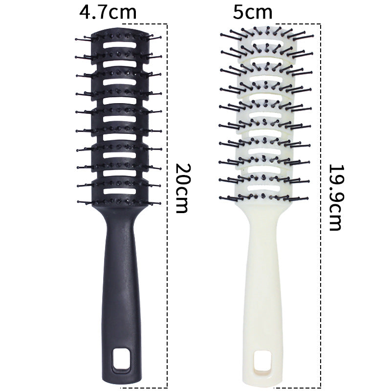 Brosses et peignes à cheveux professionnels en plastique avec tête à huile et dents fines