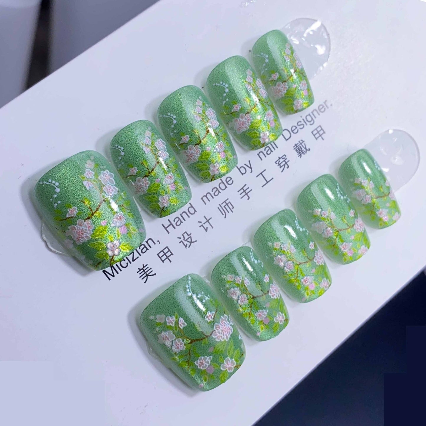 Handmade Wear Short Cat High-grade White Nail Stickers