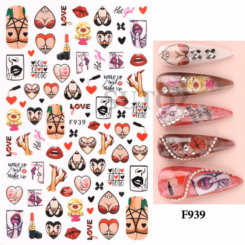 Day Cartoon Comic Series Than Heart Nail Stickers