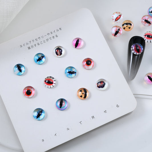 Eyes Ornament Retro Dark Wind Personality Devil Resin Nail Care Nail Art