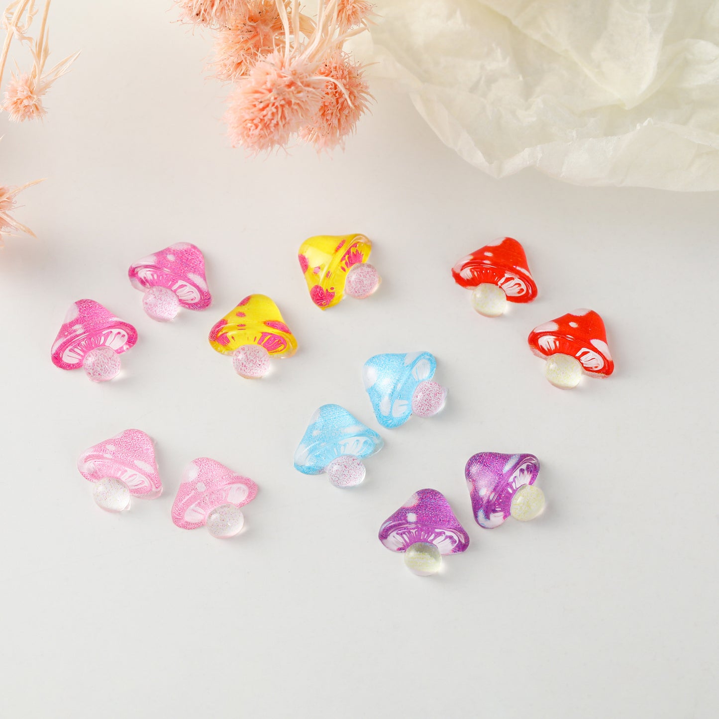 Ornament Cute Resin Icy Small Mushroom Nail Care Nail Art