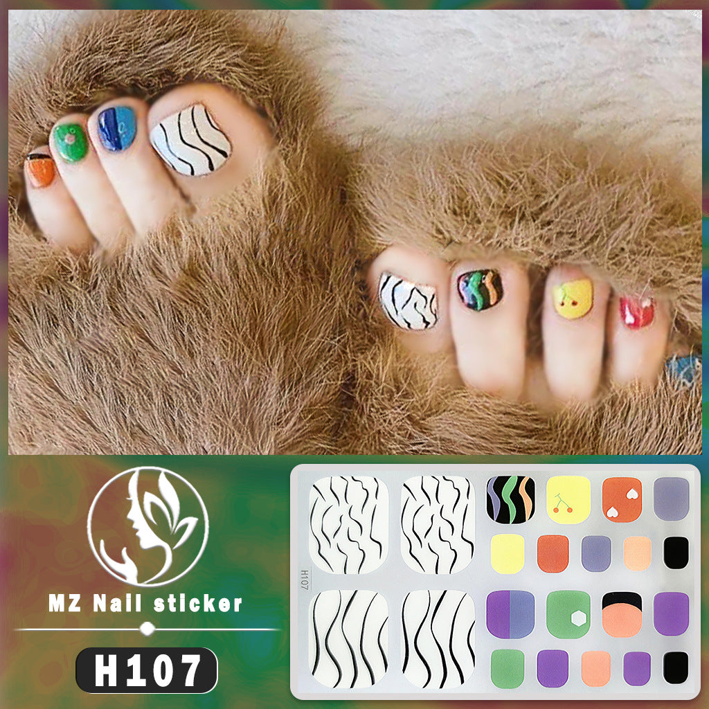 Feet Paper Imitation Diamond Waterproof Durable Nail Stickers