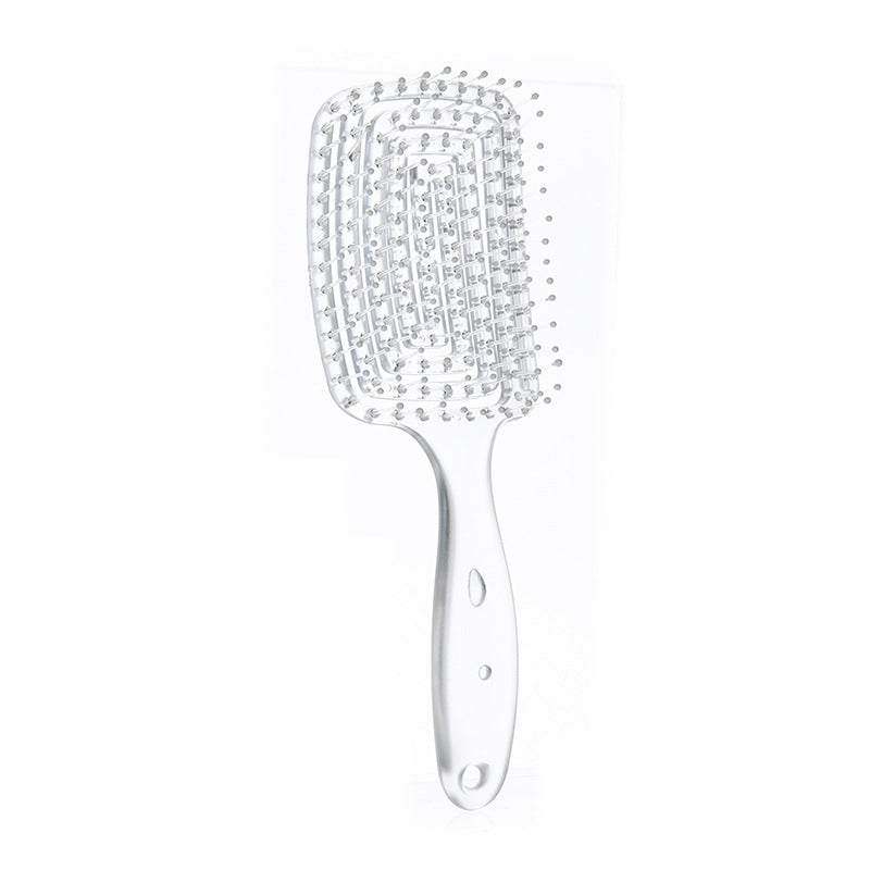 Hollow Big Curved Portable Elastic Wet Hair Brushes & Combs